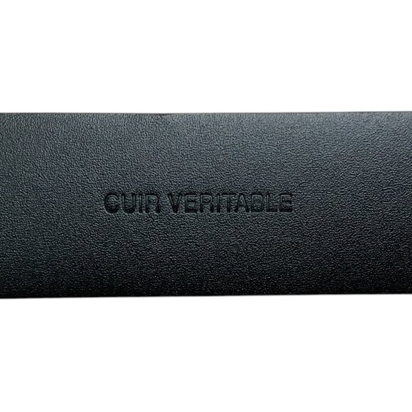 Chanel Black Leather Belt with Strass CC Logo Buckle - Picture 6 of 6